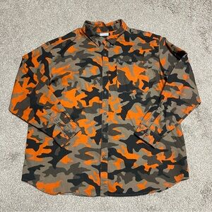 Men’s Columbia Outdoor Elements Camo Flannel Shirt Size 3XL
